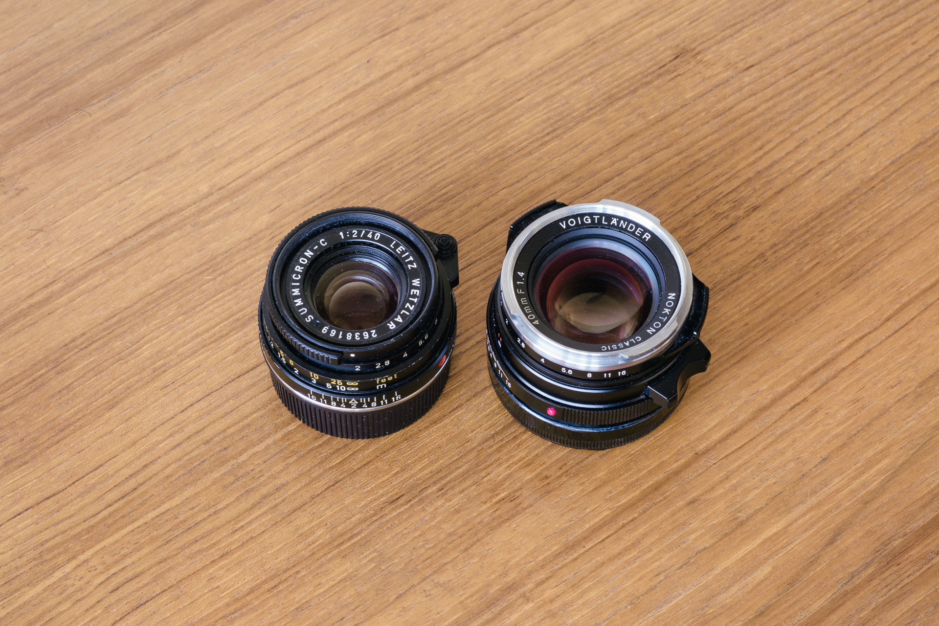 Voigtländer Nokton 40/1.4 vs. Leica Summicron-C 40/2